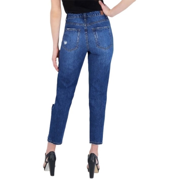 đť…şGOGO Distressed High-Rise Ankle Length Relaxed Fit Mom Jeans Size 5 New - Picture 3 of 6